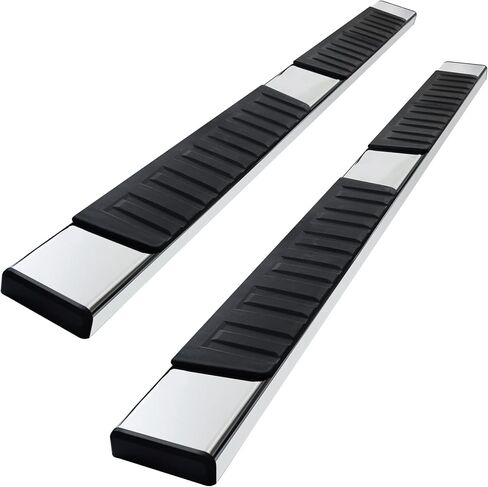 COMNOVA Running Boards Compatible with 2007-2018 Chevy Silverado Crew Cab(Only Fit Diesel Models with DEF Tanks), Silverado 6 Inch High Light Stainless Steel Step Bars. in Kuwait