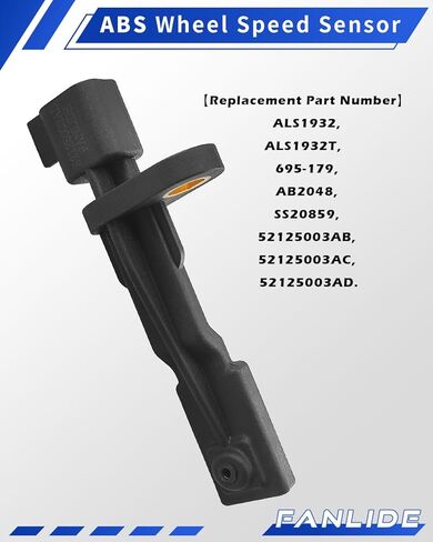 Rear Left or Right ABS Wheel Speed Sensor Compatible with 2007-2017 Jeep Wrangler, 2008-2012 Jeep Liberty, 2007-2011 Dodge Nitro, Replace# ALS1932 AB2048 SS20859 52125003AB 695179 in Saudi Arabia