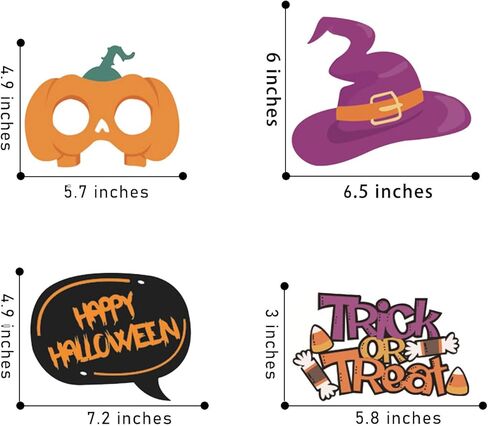 21 قطعة من دعامات كشك صور الهالوين لمستلزمات الحفلات - إكسسوارات مثالية لصور السيلفي للهالوين لالتقاط الصور، ودعائم صور أزياء مخيفة للخدعة أو الحلوى والهدايا in Kuwait