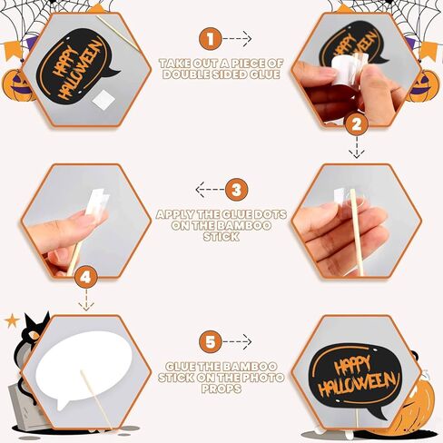21 قطعة من دعامات كشك صور الهالوين لمستلزمات الحفلات - إكسسوارات مثالية لصور السيلفي للهالوين لالتقاط الصور، ودعائم صور أزياء مخيفة للخدعة أو الحلوى والهدايا in Kuwait
