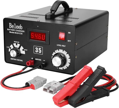 C35 Adjustable Battery Charger 12V 24V 36V 48V 60V 72V, Pulses of High-Voltage Battery Desulfator Maintainer with Smart Chip for Lead-Acid Lithium-ion Batteries in Kuwait