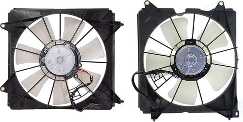 Garage-Pro Radiator Cooling Fan Assembly Set Compatible with 2013-2017 Honda Accord, includes Blade Motor and Shroud Coupe Sedan Single Fan Driver and Passenger in Saudi Arabia