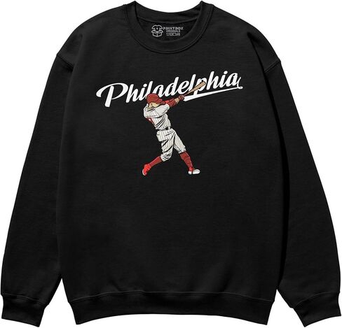 Printbox Originals Philadelphia Baseball sweater, Crewneck Sports Graphic jumper, Unisex Baseball Team Sweatshirt in Saudi Arabia