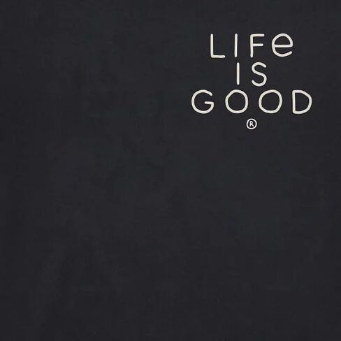 Life is Good Men's Walk in The Wood Long Sleeve Crusher Tee, Faded Black in Saudi Arabia
