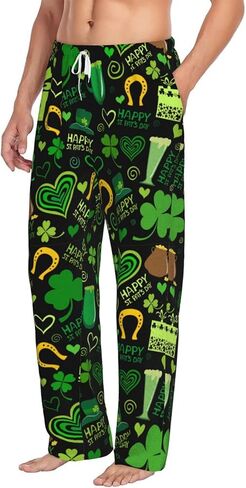 Men Flannel Pajama Pants Lounge Bottoms Soft Sleep Pj Pant With Pockets Adjustable Drawstring in Saudi Arabia