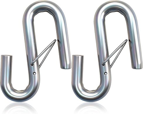 NAZOU 3/8" safety chain hooks with Safety Latch,2 Per Package trailer chain hooks for Trailer Truck Transport Chain in Kuwait