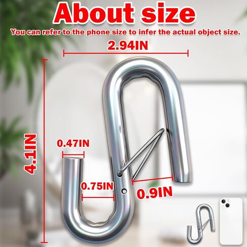 NAZOU 3/8" safety chain hooks with Safety Latch,2 Per Package trailer chain hooks for Trailer Truck Transport Chain in Kuwait