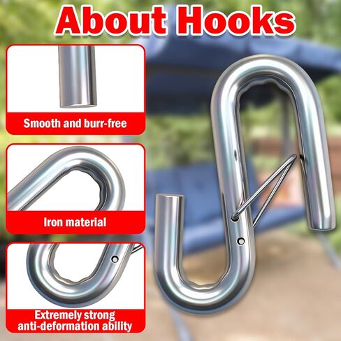 NAZOU 3/8" safety chain hooks with Safety Latch,2 Per Package trailer chain hooks for Trailer Truck Transport Chain in Kuwait