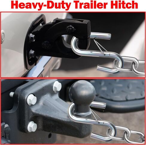 NAZOU 3/8" safety chain hooks with Safety Latch,2 Per Package trailer chain hooks for Trailer Truck Transport Chain in Kuwait