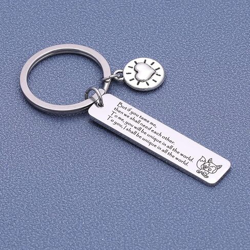 Fox Keychain - Friendship Gift for Best Friend & Couple & Husband & BFF, Fox Lover Jewelry With Tv Show Quote - Stainless Steel Keepsake in Kuwait