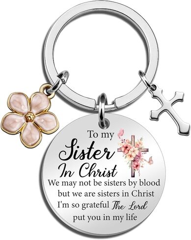 Sister In Christ Gifts for Women Christian Keychain Secret Sister Gifts for Woman Soul Sisters Christian Friendship Gift for Women Friends Gift for Soul Sisters in Kuwait
