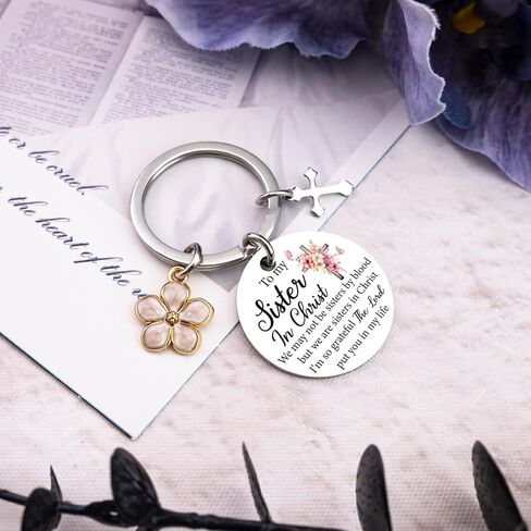 Sister In Christ Gifts for Women Christian Keychain Secret Sister Gifts for Woman Soul Sisters Christian Friendship Gift for Women Friends Gift for Soul Sisters in Kuwait