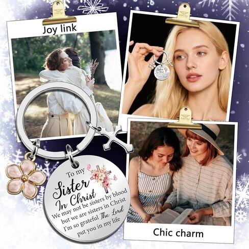 Sister In Christ Gifts for Women Christian Keychain Secret Sister Gifts for Woman Soul Sisters Christian Friendship Gift for Women Friends Gift for Soul Sisters in Kuwait
