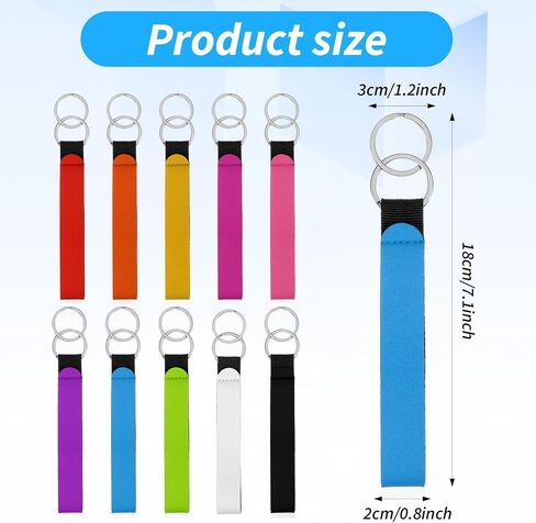 40 Pcs Wristlet Strap Keychain, Lanyard Hand Keychain, Wrist Phone Lanyards Bulk for Women Men, Key Chain Holder with Key Rings for Car Keys Wallet Bag Holder, 10 Colors in Saudi Arabia