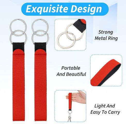 40 Pcs Wristlet Strap Keychain, Lanyard Hand Keychain, Wrist Phone Lanyards Bulk for Women Men, Key Chain Holder with Key Rings for Car Keys Wallet Bag Holder, 10 Colors in Saudi Arabia