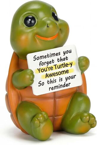 Lyeasw Inspirational Turtle Gifts for Women Men, Positive Turtles Birthday Mothers Day Motivational Gifts for Teachers Coworker Turtle Lovers, Small Turtle Figurines for Home Office Desk Decor in Kuwait