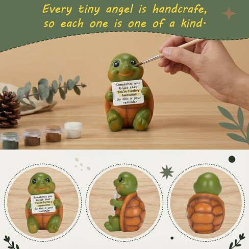 Lyeasw Inspirational Turtle Gifts for Women Men, Positive Turtles Birthday Mothers Day Motivational Gifts for Teachers Coworker Turtle Lovers, Small Turtle Figurines for Home Office Desk Decor in Kuwait