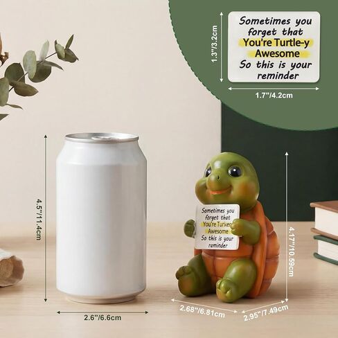 Lyeasw Inspirational Turtle Gifts for Women Men, Positive Turtles Birthday Mothers Day Motivational Gifts for Teachers Coworker Turtle Lovers, Small Turtle Figurines for Home Office Desk Decor in Kuwait