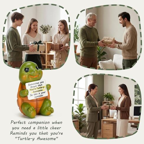 Lyeasw Inspirational Turtle Gifts for Women Men, Positive Turtles Birthday Mothers Day Motivational Gifts for Teachers Coworker Turtle Lovers, Small Turtle Figurines for Home Office Desk Decor in Kuwait