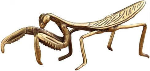 Acxico 1pcs Brass Praying Mantis Figurine Small Statue House Ornament Animal Figurines Gift in Saudi Arabia