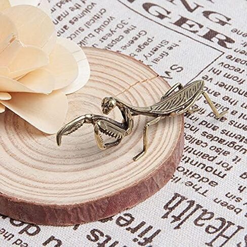 Acxico 1pcs Brass Praying Mantis Figurine Small Statue House Ornament Animal Figurines Gift in Saudi Arabia