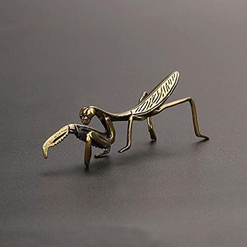 Acxico 1pcs Brass Praying Mantis Figurine Small Statue House Ornament Animal Figurines Gift in Saudi Arabia