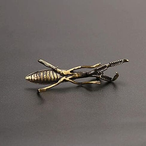 Acxico 1pcs Brass Praying Mantis Figurine Small Statue House Ornament Animal Figurines Gift in Saudi Arabia