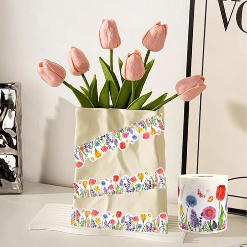 67feet Bulletin Board Border Spring–Tulip & Lavender Flower Trim for Classroom, Chalkboards,Walls,and DIY Crafts Decorations in Kuwait