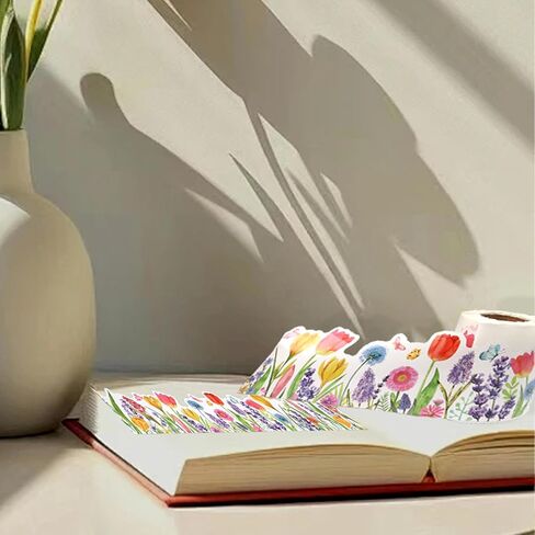 67feet Bulletin Board Border Spring–Tulip & Lavender Flower Trim for Classroom, Chalkboards,Walls,and DIY Crafts Decorations in Kuwait