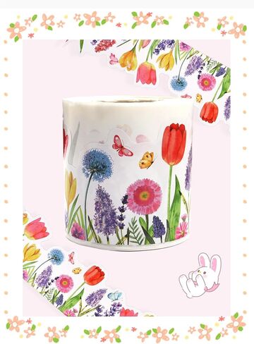 67feet Bulletin Board Border Spring–Tulip & Lavender Flower Trim for Classroom, Chalkboards,Walls,and DIY Crafts Decorations in Kuwait