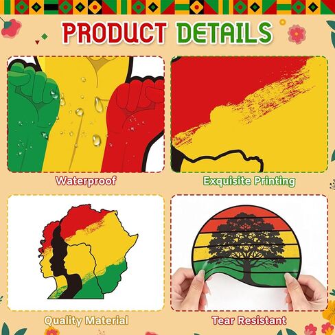 22 Pcs Black History Month Bulletin Board Decoration Set, African American Inspirational Cutouts, Black History Month Door Decorations for Classroom Office Home Celebration in Kuwait