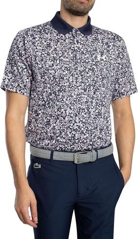 تيشيرت بولو جولف للرجال من Under Armour بطبعة Matchplay القياسية، كحلي منتصف الليل/رمادي داونبور رمادي/كحلي منتصف الليل in Saudi Arabia