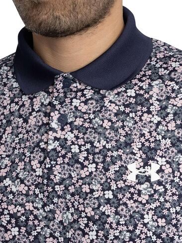 تيشيرت بولو جولف للرجال من Under Armour بطبعة Matchplay القياسية، كحلي منتصف الليل/رمادي داونبور رمادي/كحلي منتصف الليل in Saudi Arabia