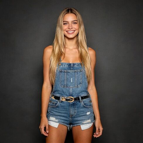 1Pcs Women's Black Leather Belt Ladies Waist Thin Faux Leather Belt with Adjustable Pin Buckles for Jeans Pants Dresses Daily Wear in Kuwait