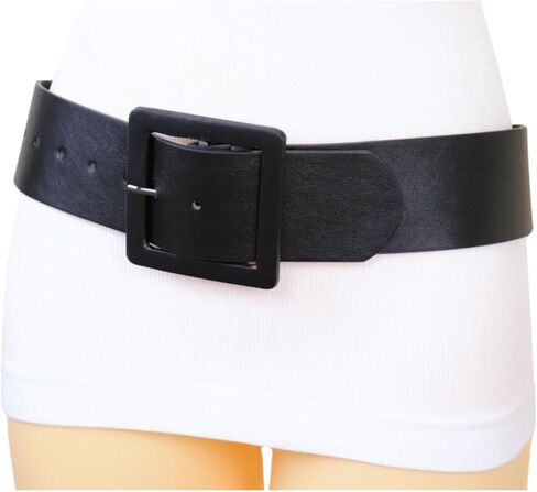 Women Suit Fashion Look Belt High Waist Hip Big Square Buckle Size M L Black Color z230 in Saudi Arabia