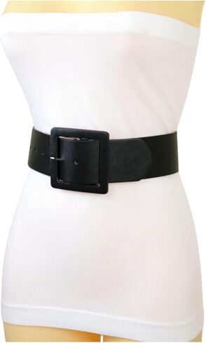 Women Suit Fashion Look Belt High Waist Hip Big Square Buckle Size M L Black Color z230 in Saudi Arabia