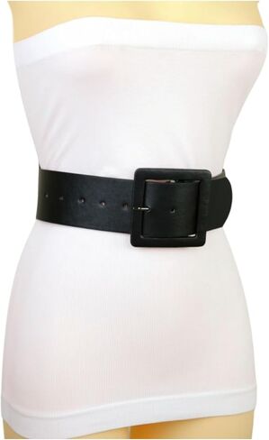 Women Suit Fashion Look Belt High Waist Hip Big Square Buckle Size M L Black Color z230 in Saudi Arabia
