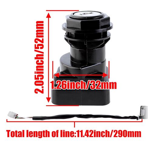 27005-1229 37110-07G30 مفتاح الإشعال متوافق مع Kawasaki KVF300 KVF360 KVF400 KSF450 Prairie 300 360 400 KFX450R Bayou 300 KLF300 Arctic Cat 400 DVX سوزوكي Quadsport Z400 LTZ400 ATV in Saudi Arabia