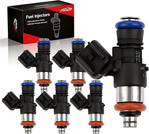 Upgraded Fuel Injectors 6Pcs Compatible with Ford Edge, Explorer, F-150, Flex, Mustang, Taurus, Transit-150 & Lincoln Continental, MKS, MKT, MKX, MKZ, Replace# 0280158191 in Saudi Arabia