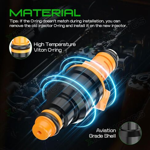 0280150943 Fuel Injectors Replaces 0280150718 0280150939 0280150909 822-11111, Compatible for Ford, Lincoln, Mercury, Mustang Vehicles | 4.6L 5.0L 5.4L 5.8L | E150, E250, E350, F150, F250, F350, 8PCS in Kuwait