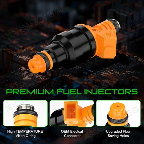 0280150943 Fuel Injectors Replaces 0280150718 0280150939 0280150909 822-11111, Compatible for Ford, Lincoln, Mercury, Mustang Vehicles | 4.6L 5.0L 5.4L 5.8L | E150, E250, E350, F150, F250, F350, 8PCS in Kuwait