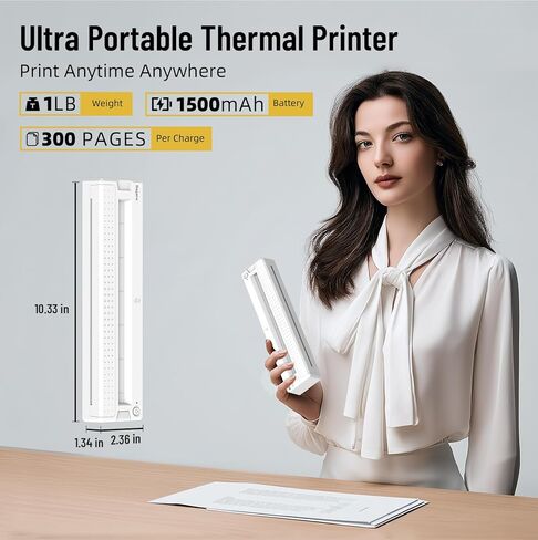 Bagana Wireless Portable Printer & 200 Sheets 8.5" x 11" US Letter Thermal Paper in Kuwait