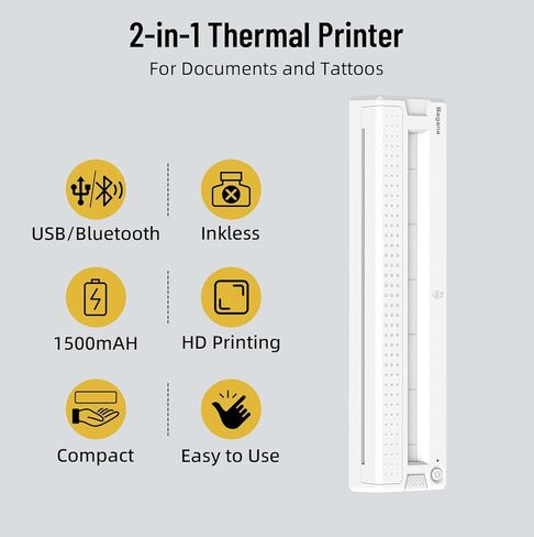 Bagana Wireless Portable Printer & 200 Sheets 8.5" x 11" US Letter Thermal Paper in Kuwait