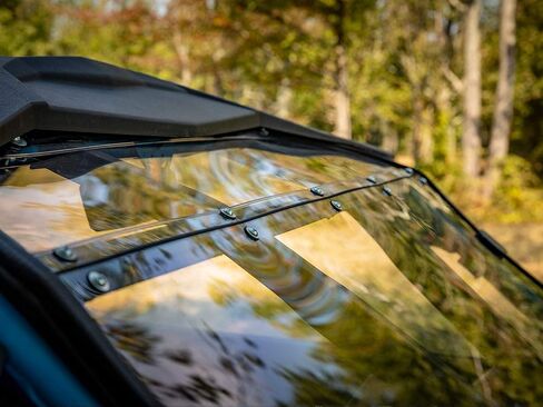 SuperATV Heavy Duty Full Windshield for Can-Am Maverick X3 900 / X3 Turbo / X3 X / X3 MAX (See Fitment) | 1/4" Thick Clear Scratch Resistant Polycarbonate | 250x Stronger Than Glass | Made in the USA in Saudi Arabia