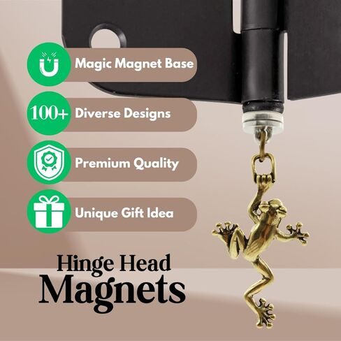 Brass Frog Hinge Head Home Decoration - Magnetic Hinge Dropper Hanging Frog - Door Hinge Heads Figurine Set of 3 in Saudi Arabia