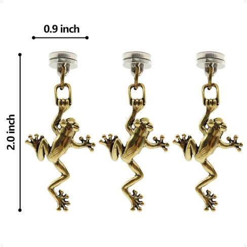 Brass Frog Hinge Head Home Decoration - Magnetic Hinge Dropper Hanging Frog - Door Hinge Heads Figurine Set of 3 in Saudi Arabia