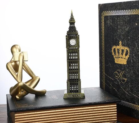 Didiseaon Big Ben Statue, Metal Architecture Building Model, London England Landmark Desktop Decor for Home Office Bedroom in Saudi Arabia