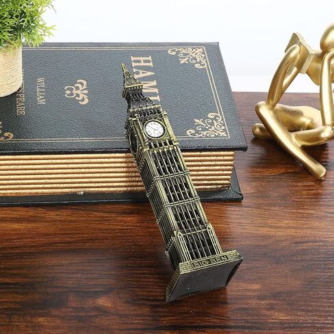 Didiseaon Big Ben Statue, Metal Architecture Building Model, London England Landmark Desktop Decor for Home Office Bedroom in Saudi Arabia