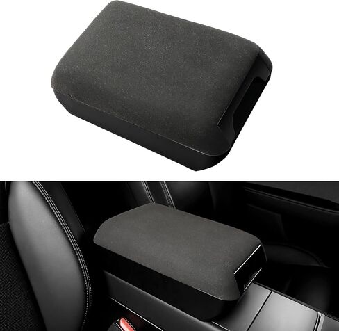 Center Console Armrest Cover for Tesla Model Y Juniper & Model 3 Highland 2004-2026 Soft Support & Hidden Storage Box, Suede Texture Armrest Cover Cushion, Anti-Scratch Armrest Protector Accessories in Kuwait