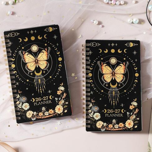 Pocket Calendar 2026-2027 - Pocket Planner 2026-2027 for Purse, Jul.2026 - Jun.2027, 4.1'' × 6.8'', Weekly Monthly Planner with Colorful Month Tabs, Strong Twin-wire Binding, Small Daily Academic Calendar - Butterfly in Saudi Arabia